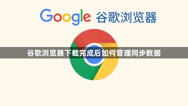 谷歌浏览器下载完成后如何管理同步数据1