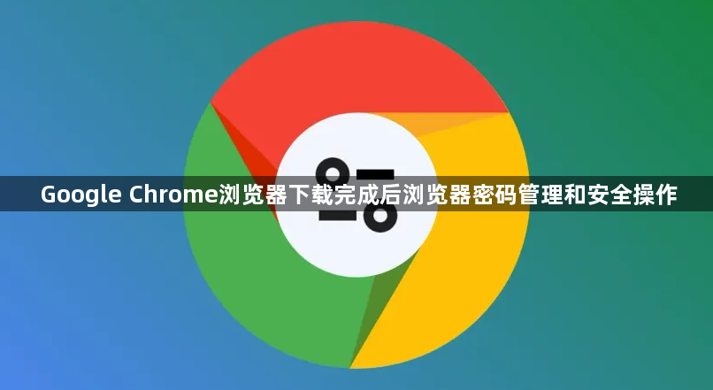 Google Chrome浏览器下载完成后浏览器密码管理和安全操作1