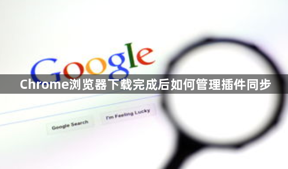 Chrome浏览器下载完成后如何管理插件同步1