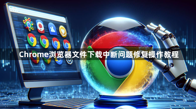 Chrome浏览器文件下载中断问题修复操作教程1