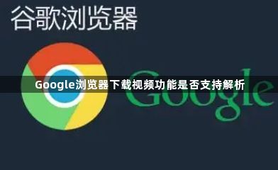 Google浏览器下载视频功能是否支持解析1