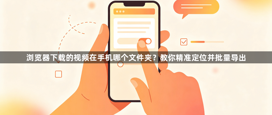 浏览器下载的视频在手机哪个文件夹？教你精准定位并批量导出1