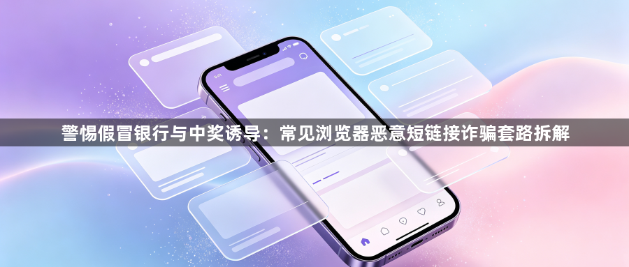 警惕假冒银行与中奖诱导：常见浏览器恶意短链接诈骗套路拆解1