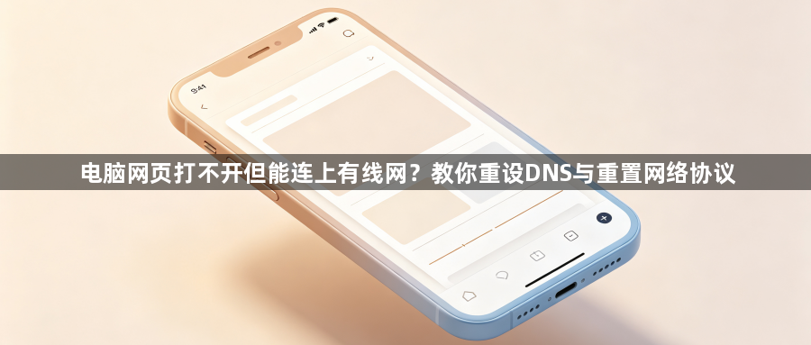 电脑网页打不开但能连上有线网？教你重设DNS与重置网络协议1