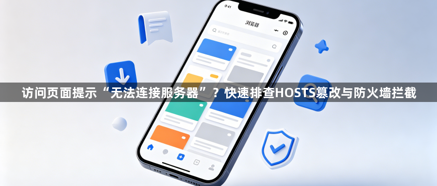 访问页面提示“无法连接服务器”？快速排查HOSTS篡改与防火墙拦截1