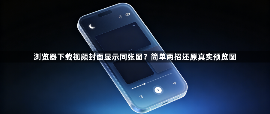 浏览器下载视频封面显示同张图？简单两招还原真实预览图1