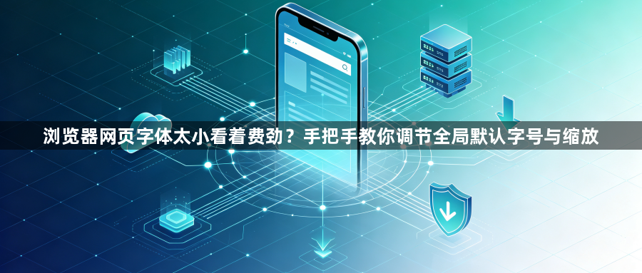浏览器网页字体太小看着费劲?手把手教你调节全局默认字号与缩放1
