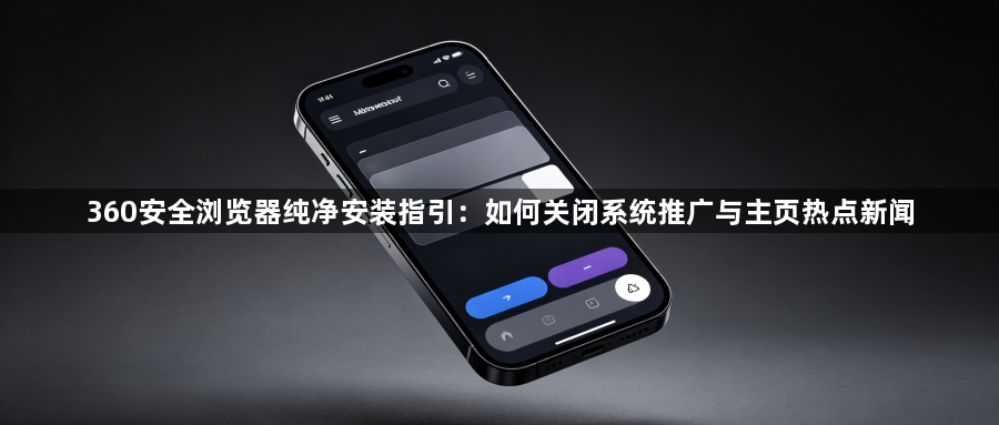 360安全浏览器纯净安装指引：如何关闭系统推广与主页热点新闻1