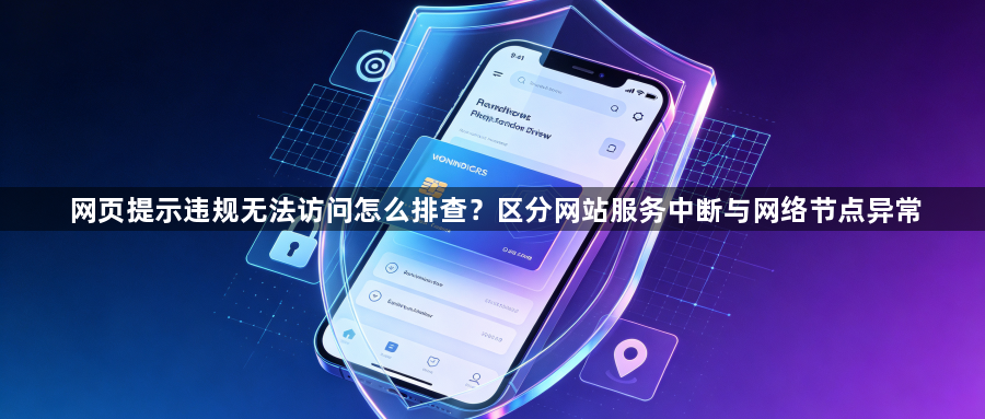 网页提示违规无法访问怎么排查?区分网站服务中断与网络节点异常1